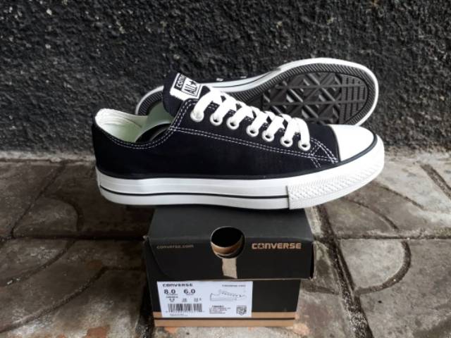 CONVERSE LOW CLASSIC BLACK WHITE PREMIUM BNIB MADE IN CHINA SIZE 40/41/42/43/44