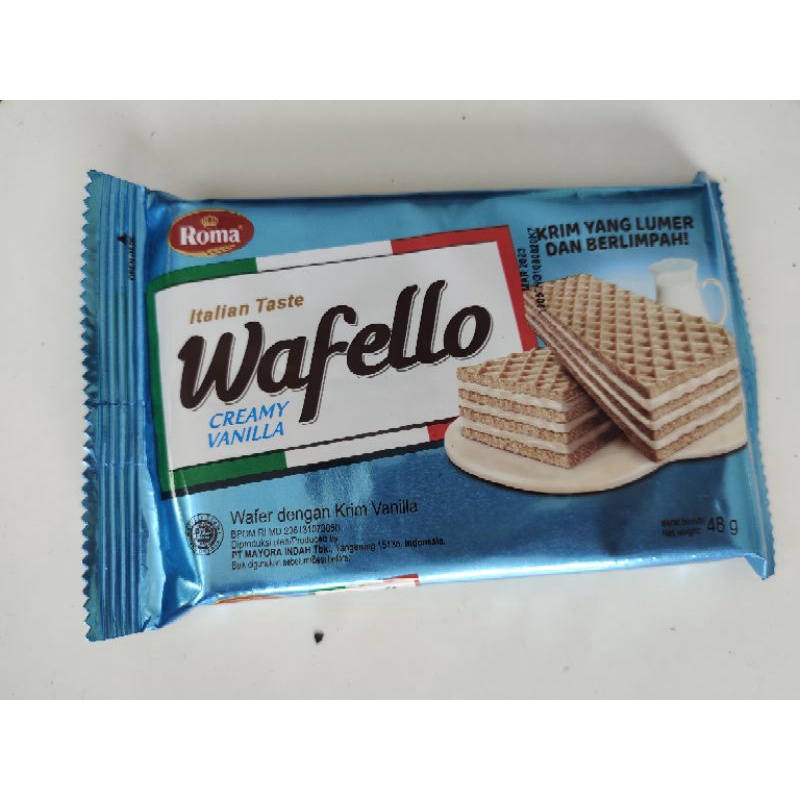 

Wafelo wafer lezat krim yang berlimpah kemasan 48 gram