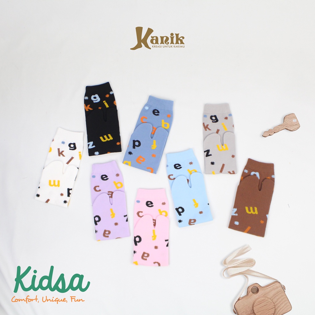 Kaos Kaki Jempol Anak Kanik Kidsa Motif Alphabet by Kanik