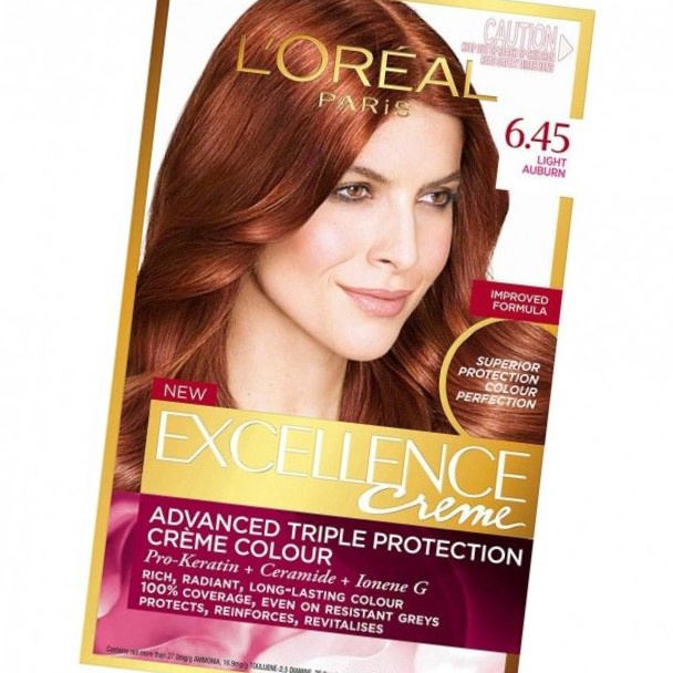 L'Oreal Excellence Hair Color Copper Mahogany Dark Blond 6.45