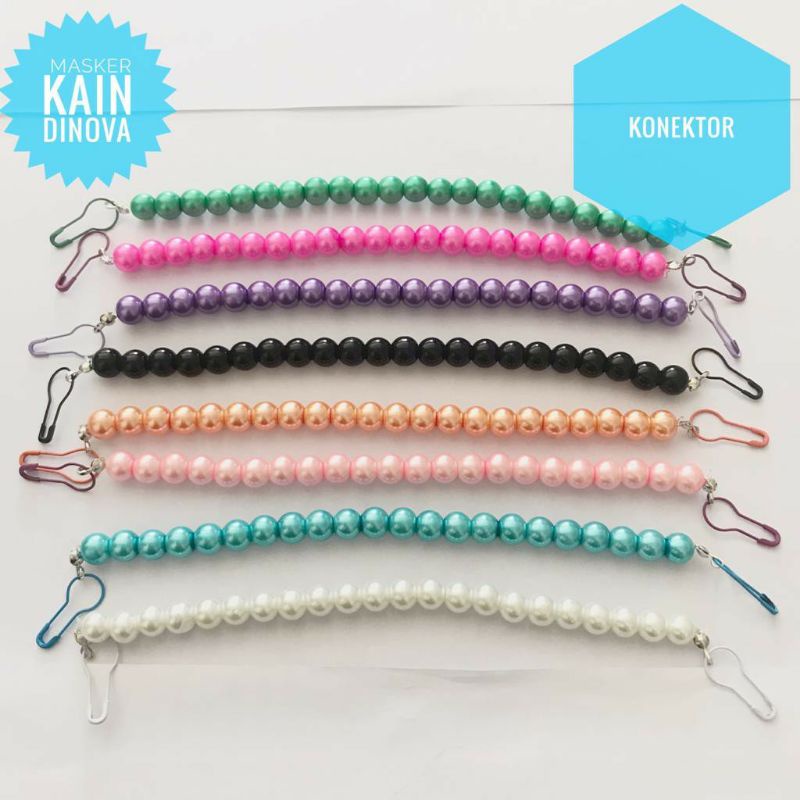 Strap Tali Masker Mutiara Murah Pengait Mutiara Masker Hijab Cantik