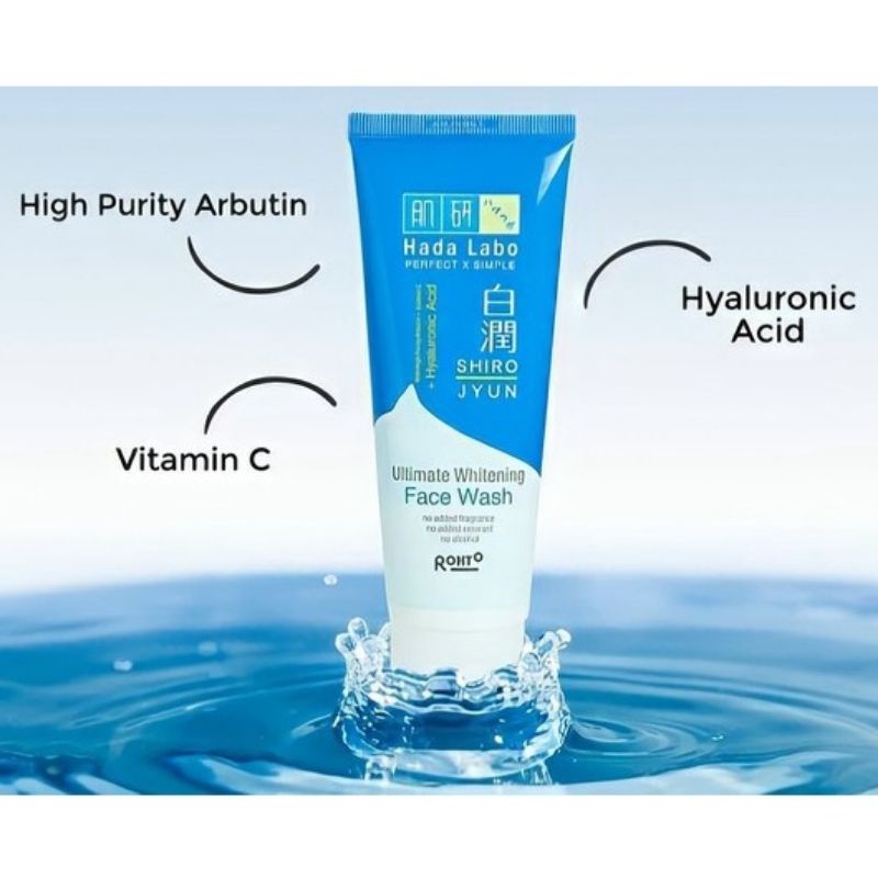 Hada Labo Shirojyun Ultimate Whitening Face Wash 100g 50g