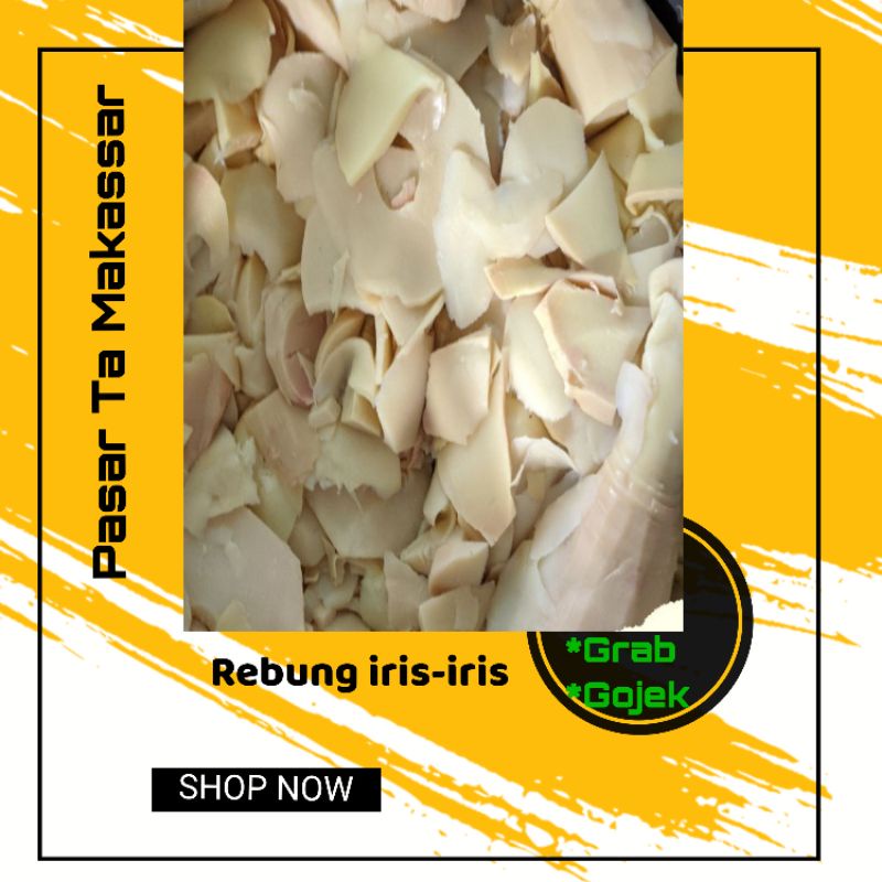 

Rebung iris Tipis-tipis perpaket sekitar 200-300 gram / Pasar Sayur Makassar / Pasar Online Makassar