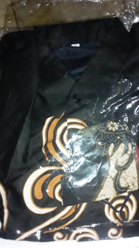 Kopi Anget Kemeja Batik Pria Lengan Panjang Pendek Lapis Furing Katun Primisima Batik Solo