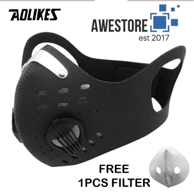 2201 AOLIKES MASKER N95 SPORT OUTDOOR PM 2.5 ANTI POLUSI VIRUS DEBU