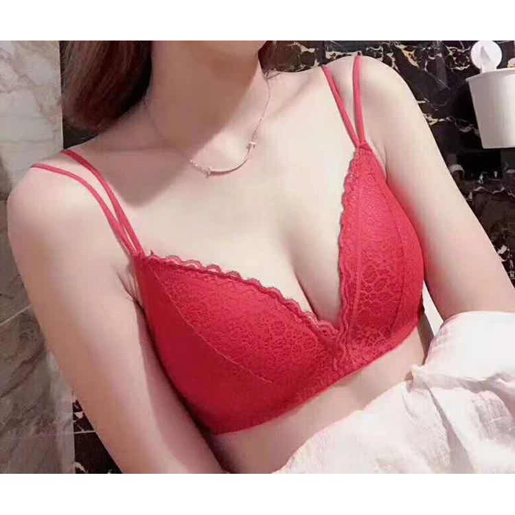 Bra BH push-up Jepang sexy  one-peice segitiga bra berongga keluar ringan Tanpa Kawat B8