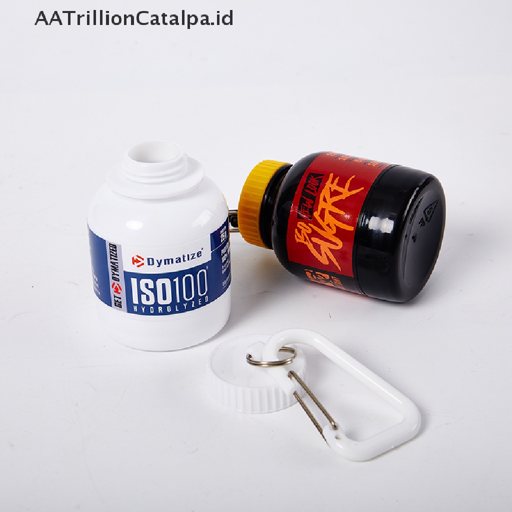 Aatrillioncatalpa Botol Kontainer Bubuk Protein Mini Portable 100ML Untuk Olahraga Outdoor