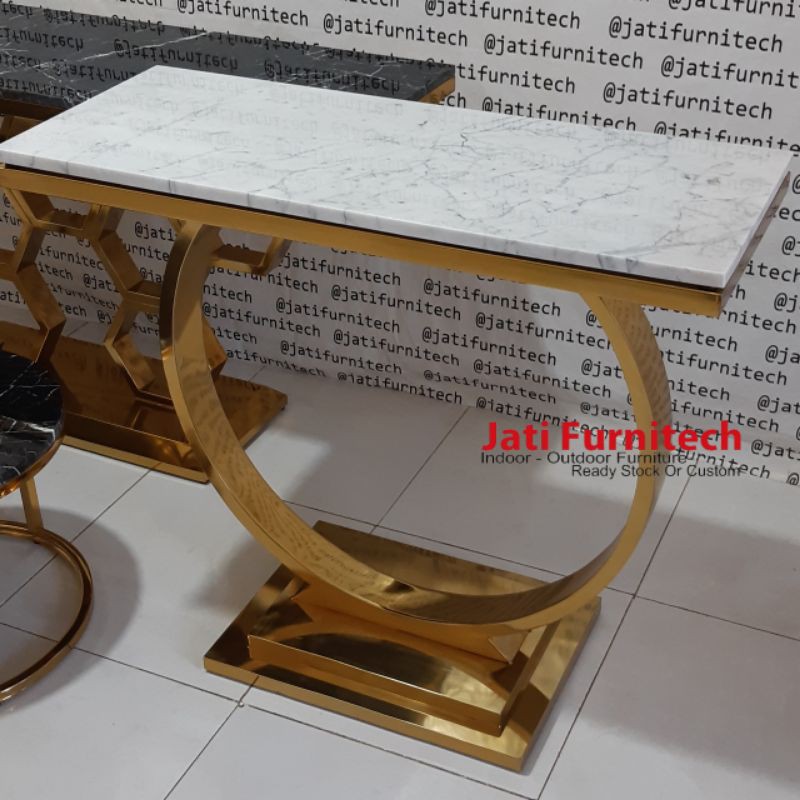 Console Table Stainless Gold // Meja Hias