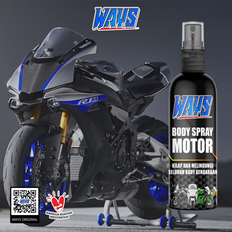 [Z153] WAYS KIT Multiguna Body Spray Motor - Pengkilap Melindungi Perawatan Body Motor Mobil - 100ml