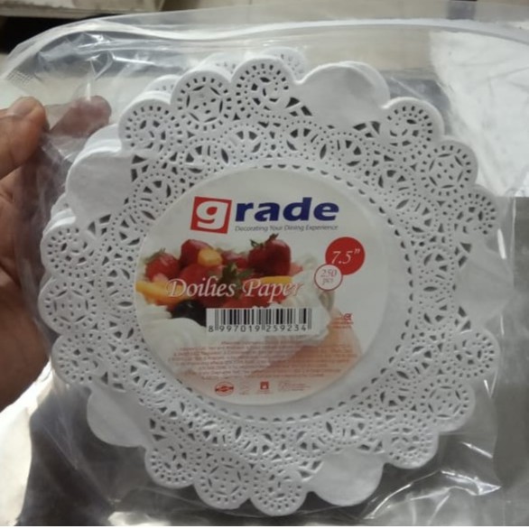 MURAH!!! Kertas Doilies 7.5&quot; Kertas Katakan Toples Kue Merk Grade