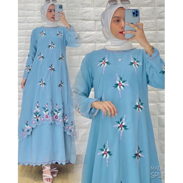 GAMIS MELAYU BORDIR BUNGA SOLDER
