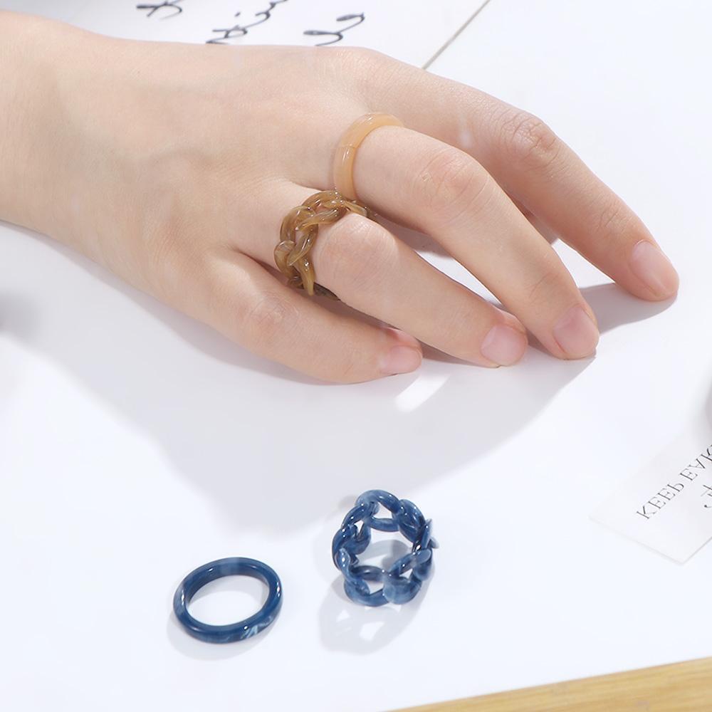 Mxbeauty Cincin Wanita Hadiah Sederhana Aksesoris Fashion Gaya Hip Pop Korea Vintage Rings