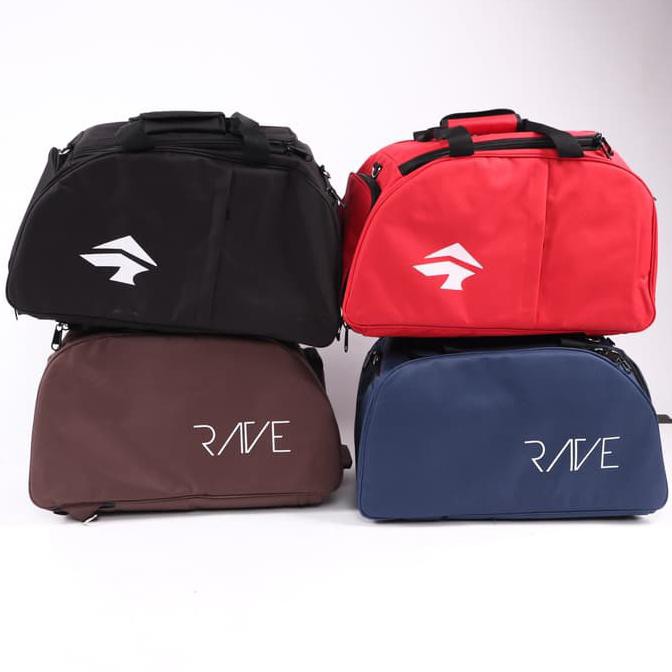 Terbaru Rave Travel Bag / Gym Bag / Fitness Bag - Merah Garansi