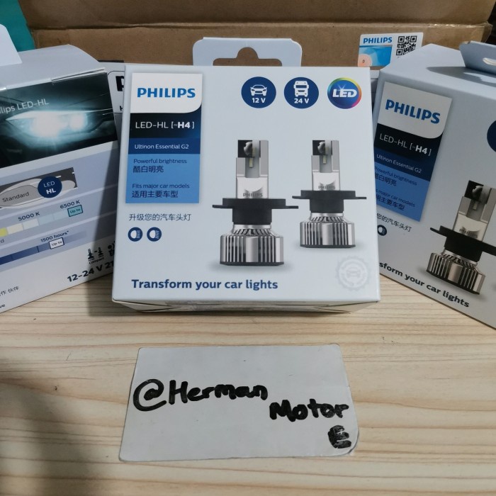 Bohlam Mobilio Brio Freed Jazz City HRV Philips LED White H4 Original