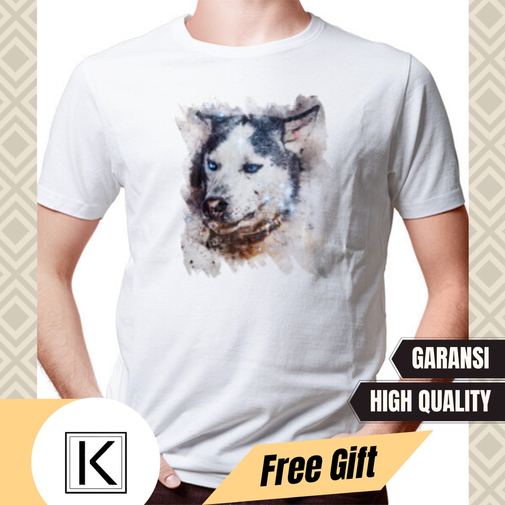 Kaos Anjing - Wolfie Dog - kaos motif anjing kaos gambar anjing kaos unik kaos lucu kaos keren