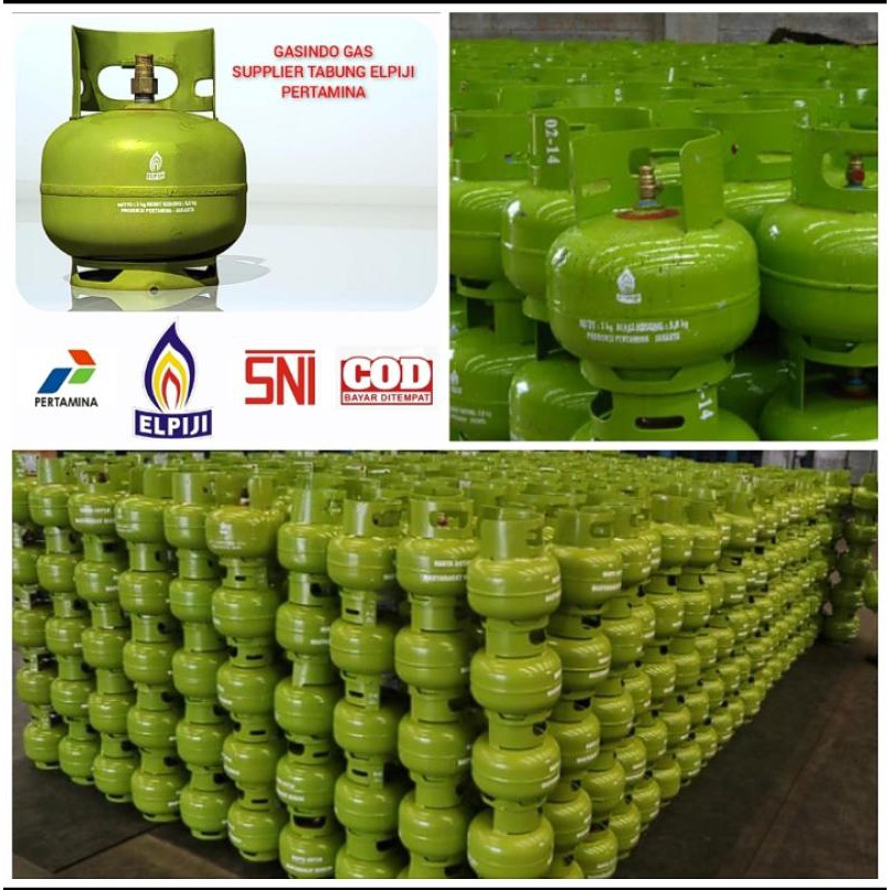 GAS ELPIJI 3 KG PERTAMINA ISI DAN TABUNG/GAS MELON 3 KG ASLI PERTAMINA