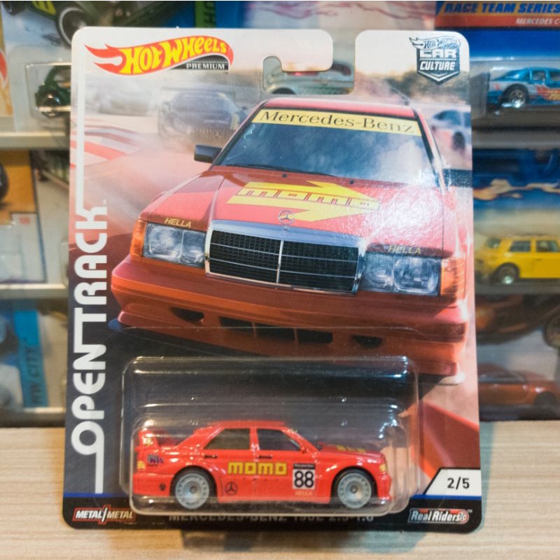 HOT WHEELS MERCEDES BENZ 190E 2.5-1.6 MOMO - OPEN TRACK - PREMIUM