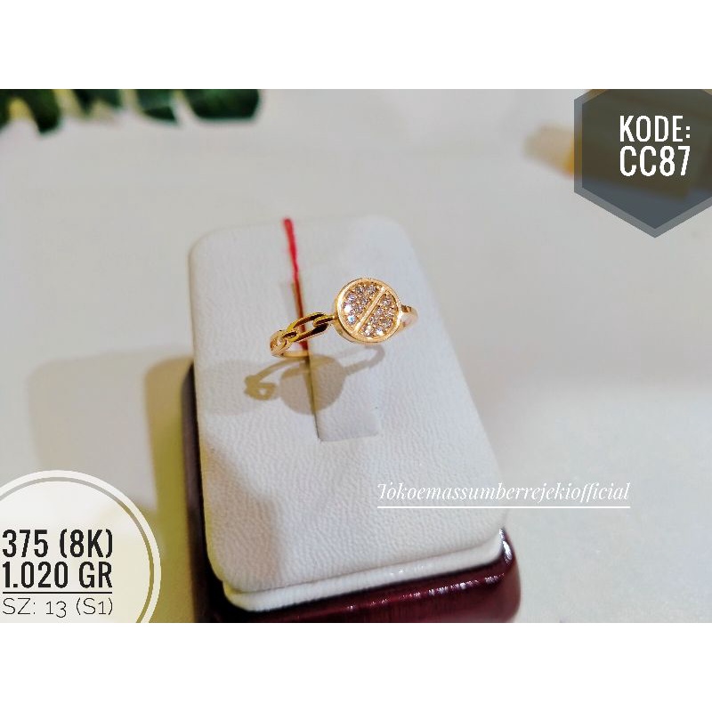 xt1* Cincin cor padat size 13/Cincin cor padat 8k /cincin 375 /  cincin / cincin 375 / cincin 8k / c