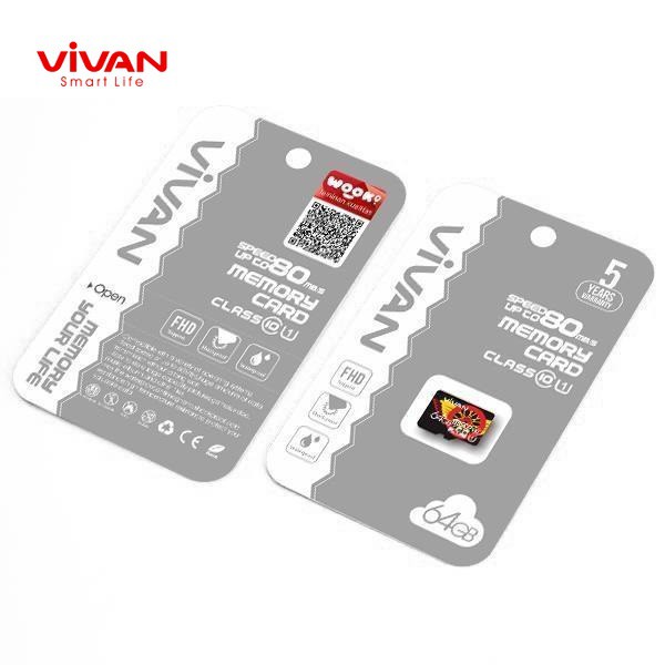 Micro SD VIVAN V64U10 64GB TF Card Memory Card Class 10 - Garansi Resmi vivan