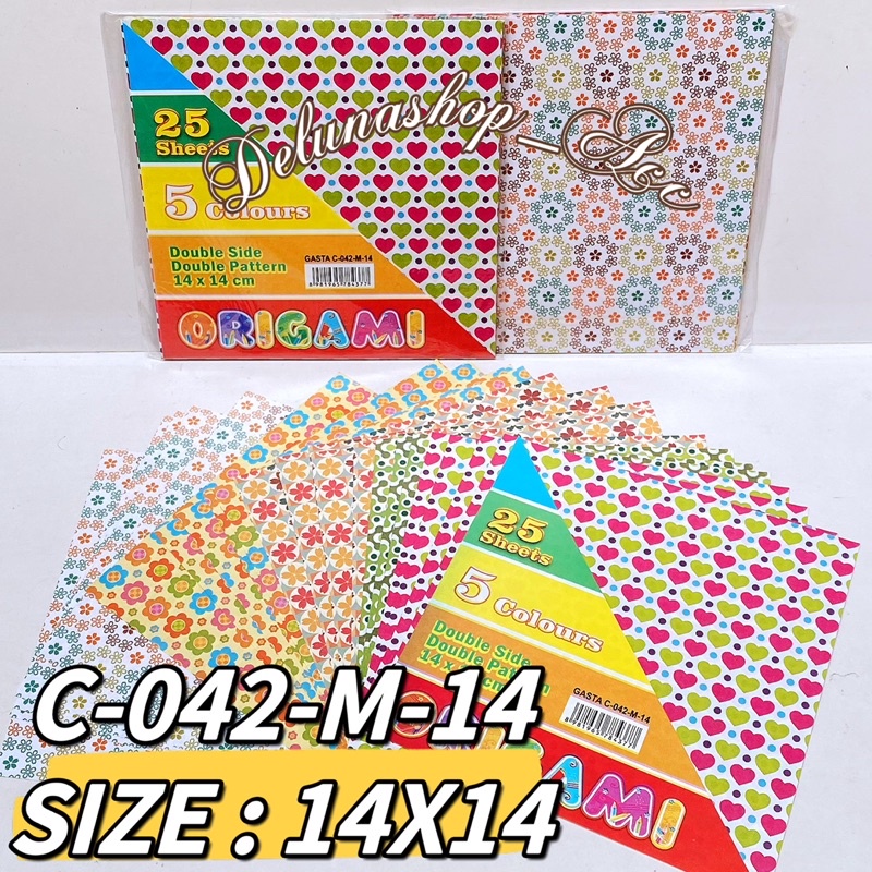

Delunashop 770S Origami GASTA Motif 12x12 14x14 / Kertas Lipat / Kertas Origami Metalik metallic