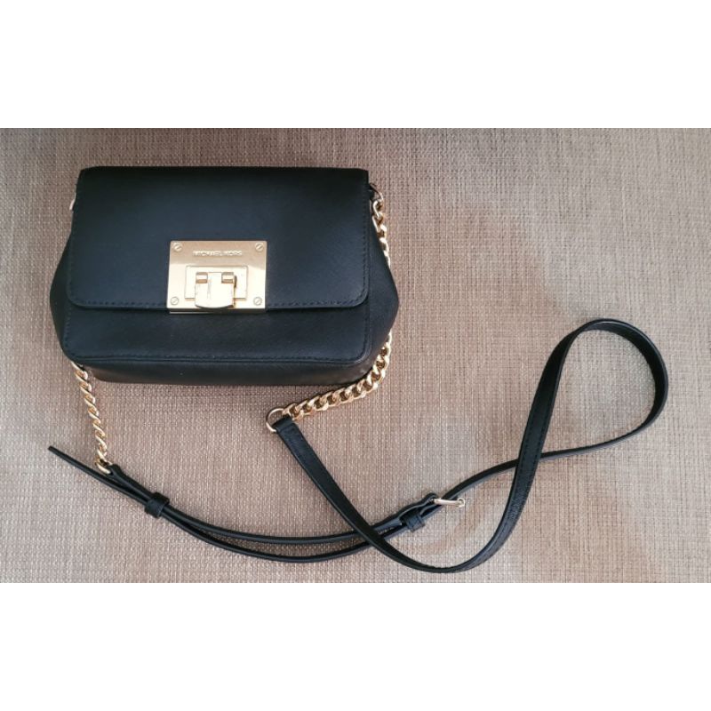 Tas Clutch MK Michael Kors Tina Black Leather Original 100% | Preloved