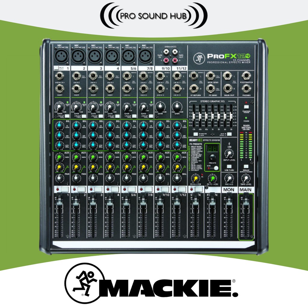 Mackie ProFX12V2 ProFX12 v2 Pro FX12 Mixer 6 Channel Mic 12 Input Ori
