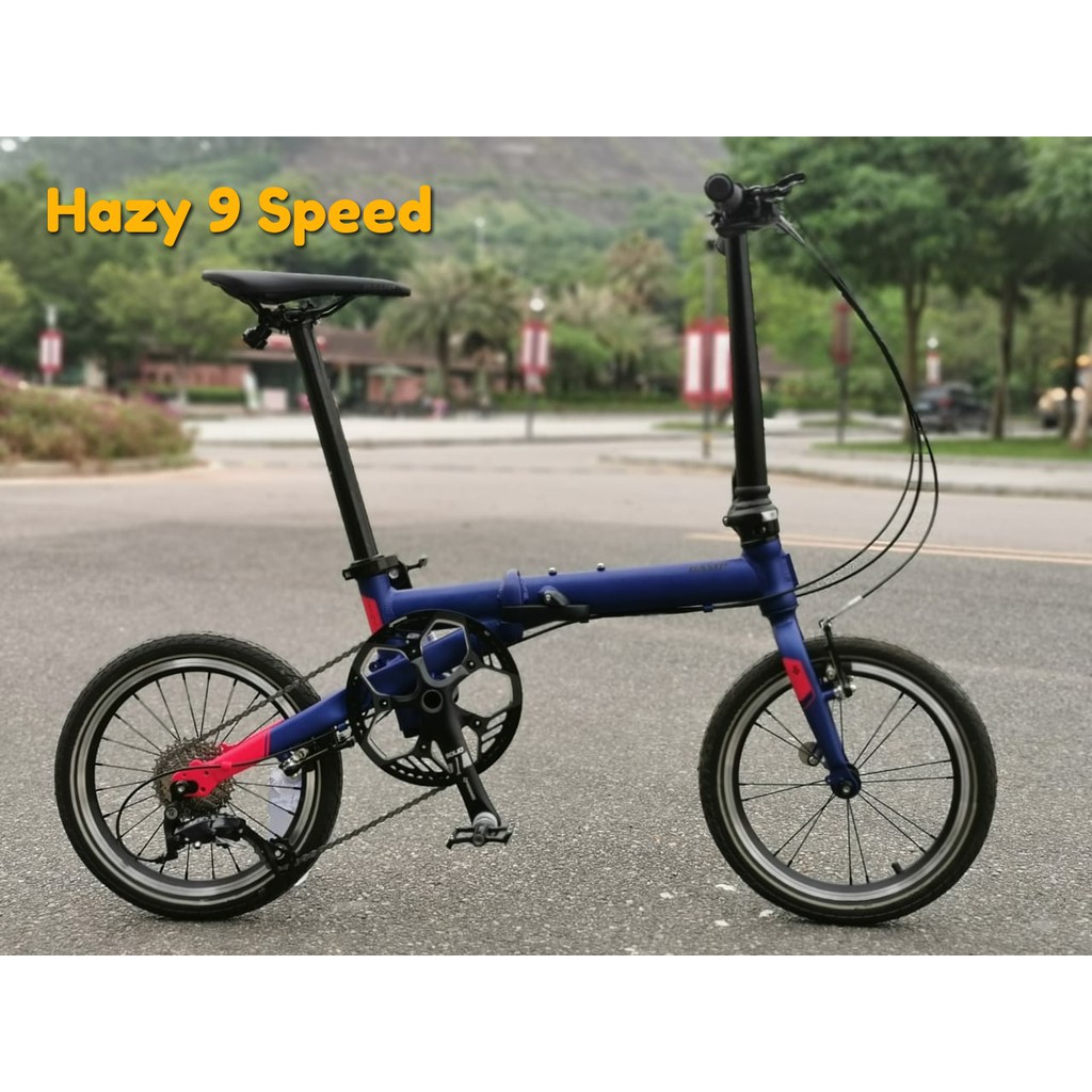  Sepeda Lipat Folding Bike Camp Hazy 9 speed 16 inch 