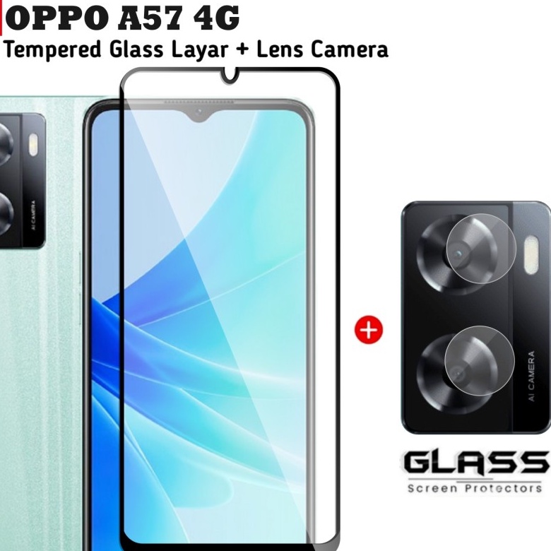 Promo Tempered Glass Screen Free Tempered Camera Protector Hp OPPO A57 5G 2022