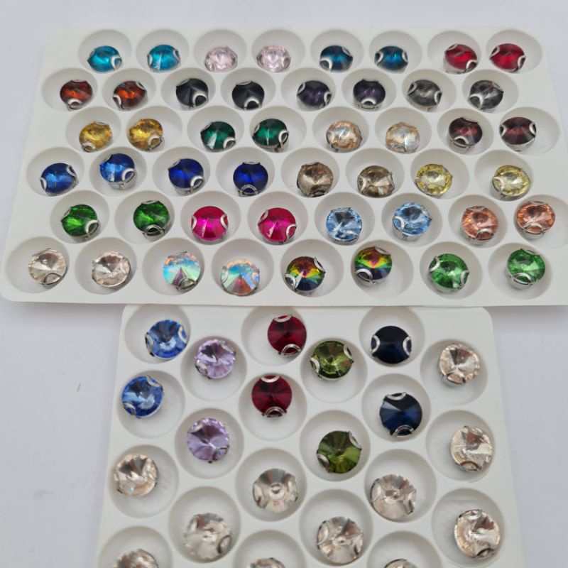 CANGKANG BATU SWAROVSKI SUPER CANGKANG BULAT 12mm per BUTIR