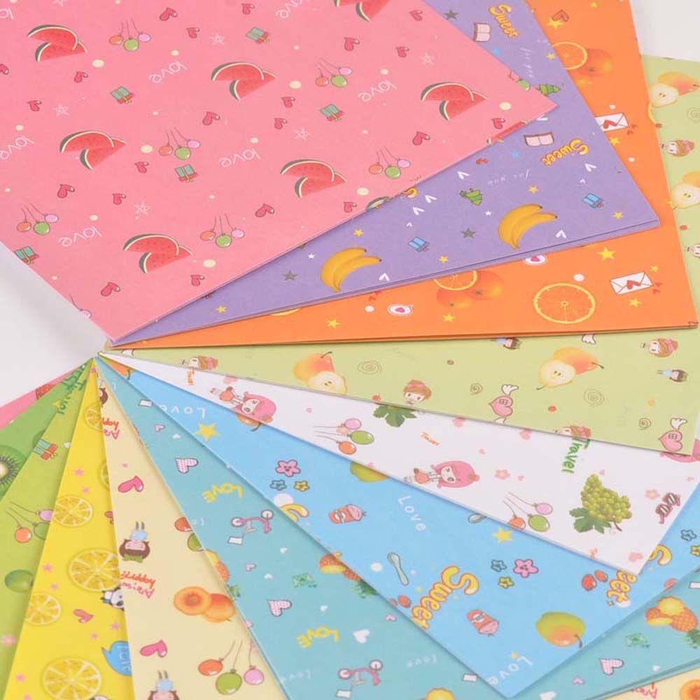 Lanfy Kids Origami Fruit Colorful Scrapbooking Square Crane Dekorasi Kertas Lipat