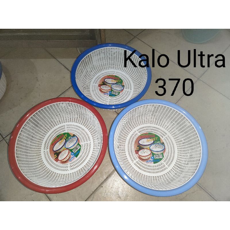KALO ULTRA BULAT 370 BESAR BAKUL NASI BULAT BAKUL TELUR PLASTIK ROUND BASKET ULTRAWARE