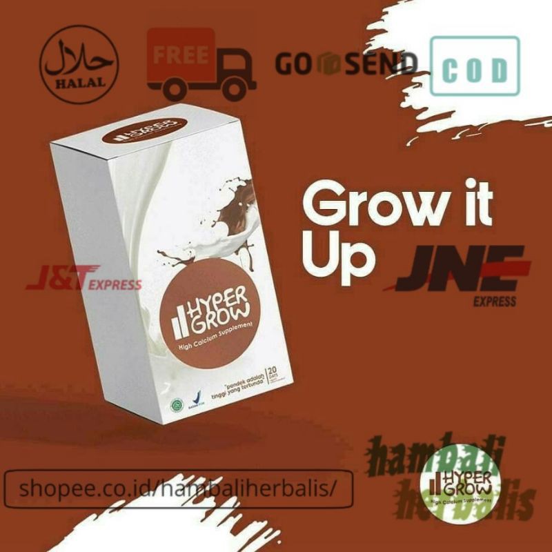 

HYPERGROW / HYPER GROW ORIGINAL ASLI PAKET SUSU PENINGGI BADAN HERBAL