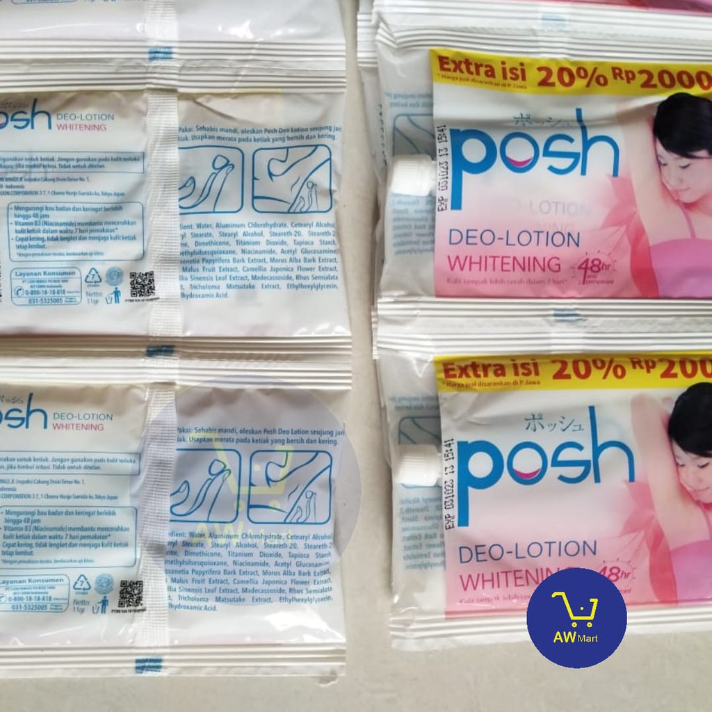 POSH DEODORAN DEOLOTION WHITENING Ecer Rp 2.000 (DARI PABRIK LANGSUNG!) JUAL PER SACHET