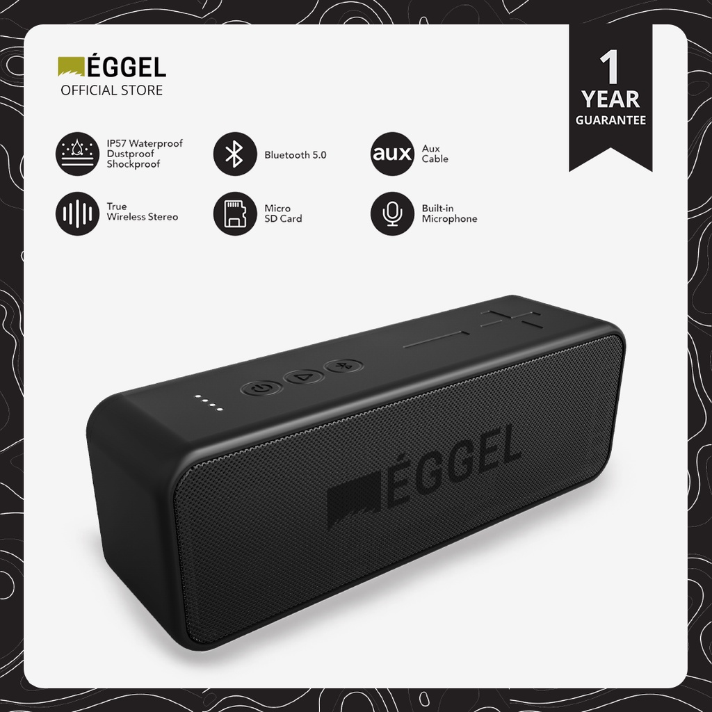 eggel active 2 waterproof action portable bluetooth speaker