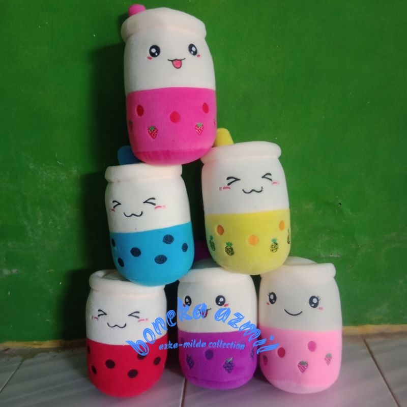 Boneka Boba bubble milk tea paduan warna size m