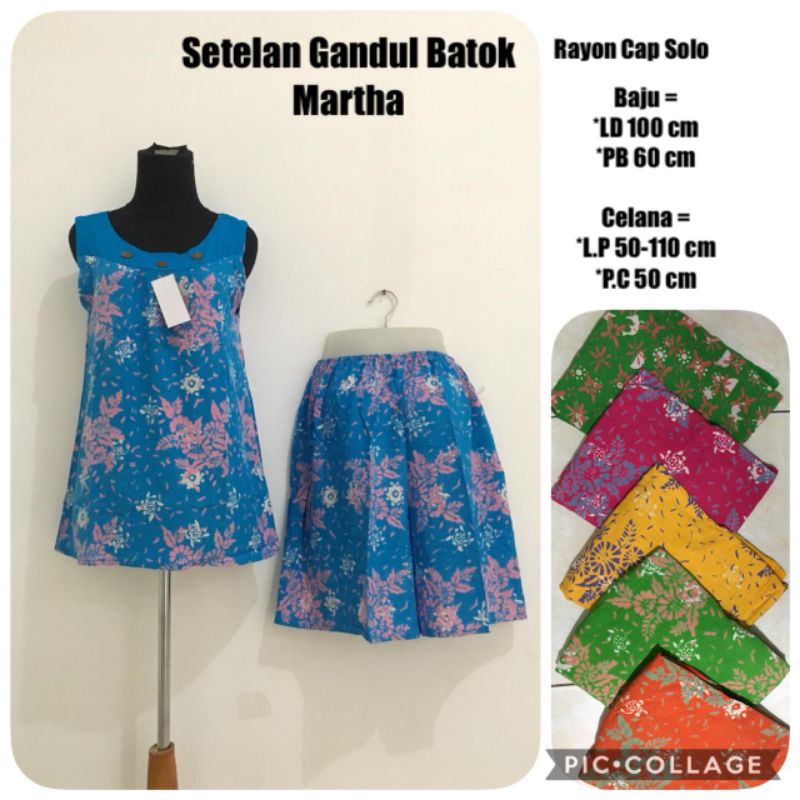 Setelan Kulot Batik / Babydoll Batik Cap Solo