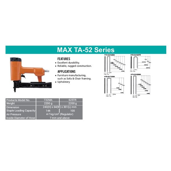 

Air Nailer MAX TA-52 Series