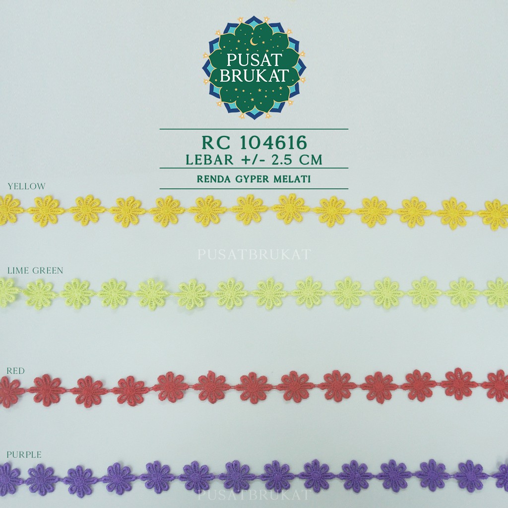 RENDA GYPER MELATI RC104616 - RENDA CHEMICAL LEBAR 2.5CM [per 1 roll]