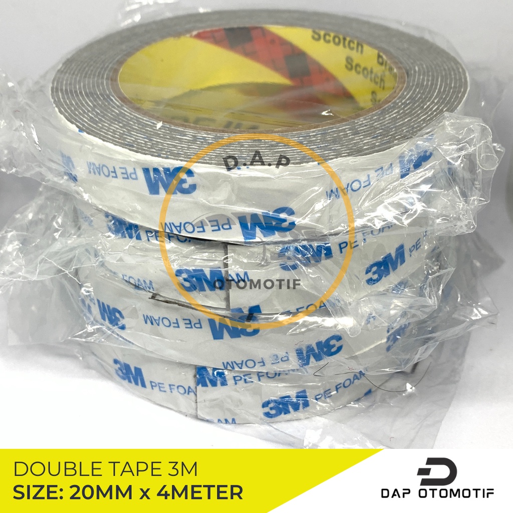

Isolasi Double Tape 3M 20mm X 4m PE Foam Daya Rekat Kuat
