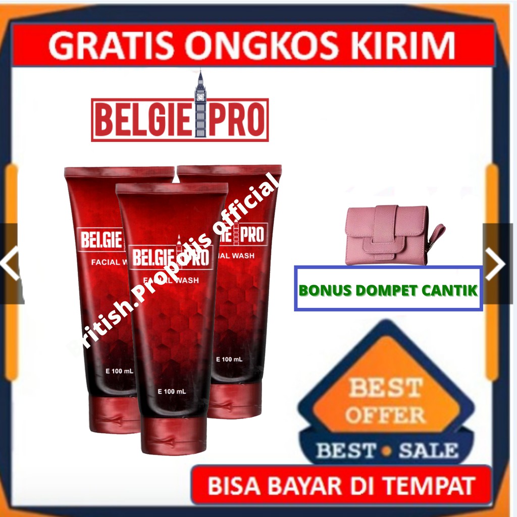 Belgie Pro Paket 3 Botol Serum &amp; Wash Belgie Original 100%