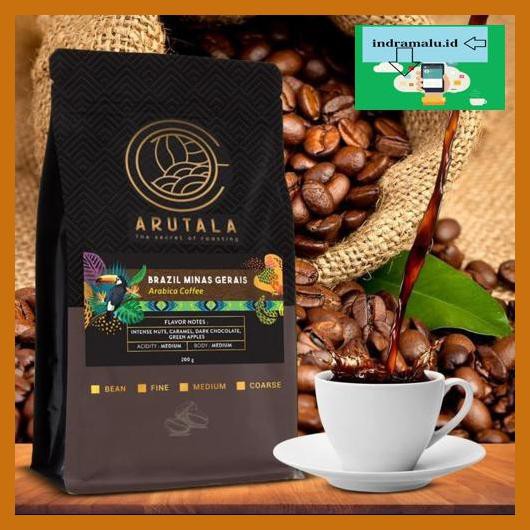 

Tytr7S6- Arutala Kopi Brazil Minas Gerais Arabika 200 Gram - Giling Halus Re7Rti8-