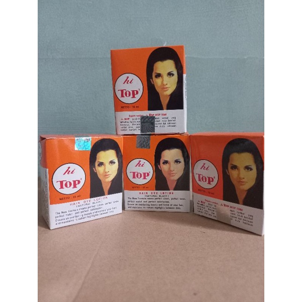 Pewarna rambut Hi top 15 ml / semir rambut hitam Hi Top