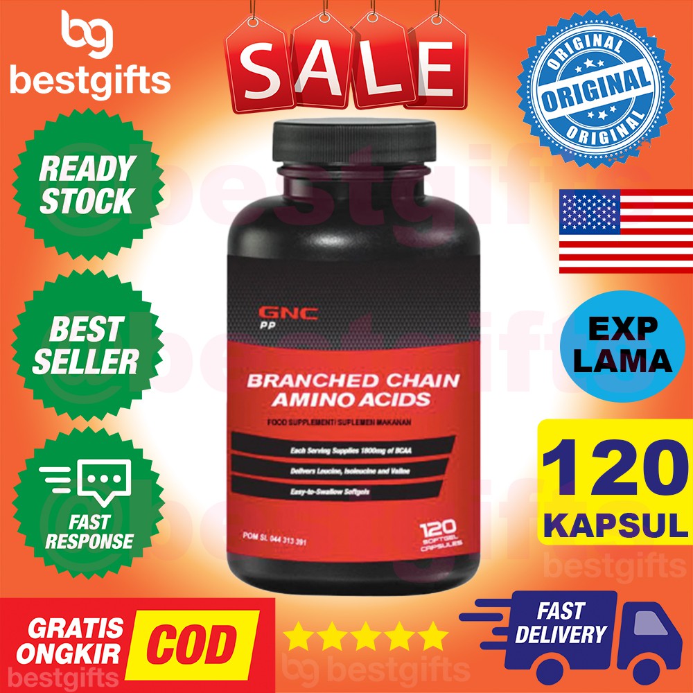 Jual GNC PRO PERFORMANCE PP BRANCHED CHAIN AMINO ACIDS SUMBER ENERGI PERBESAR MASSA OTOT TUBUH