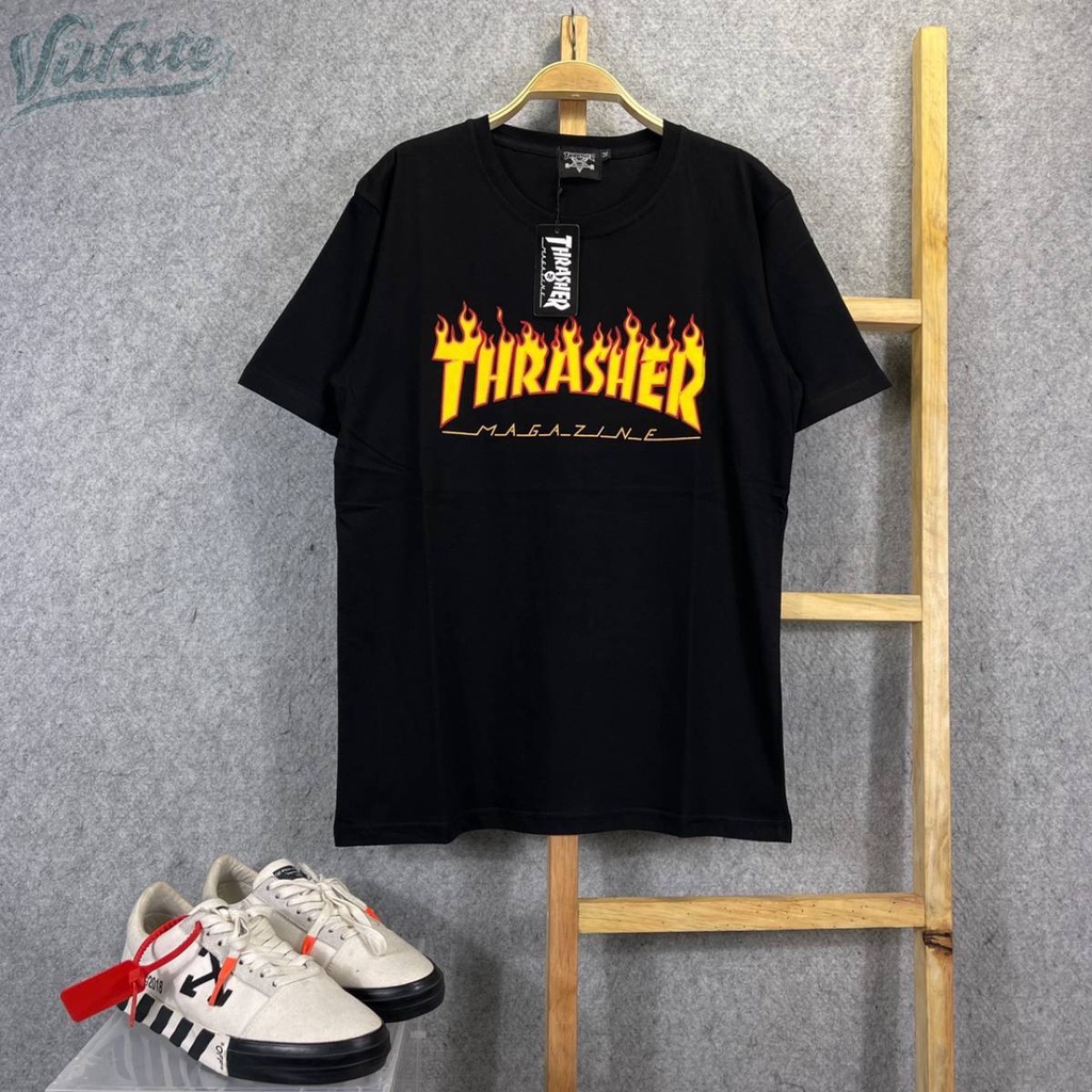 KAOS TSHIRT THRASHER FONT LENGAN PENDEK MIRROR FULLTAG