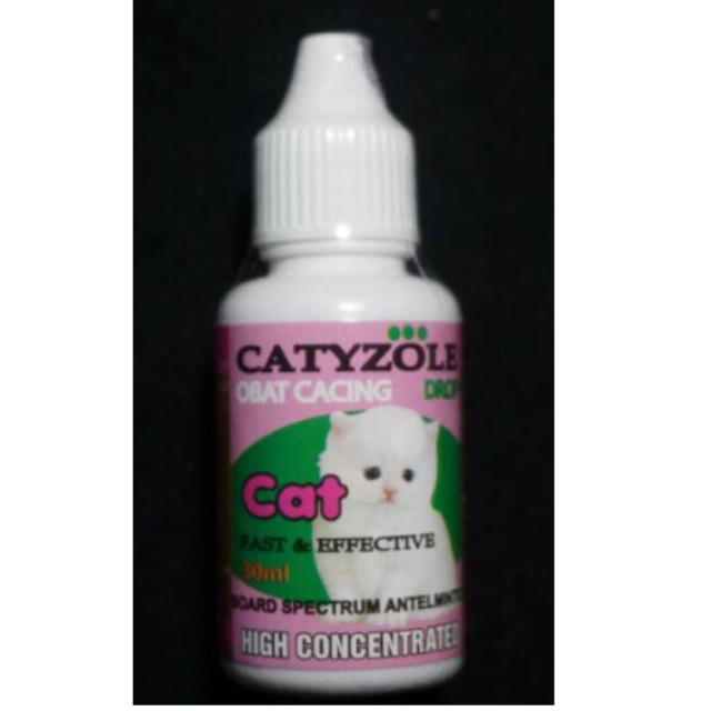 CATYZOLE DROP/Obat cacing kucing cairan 30ml