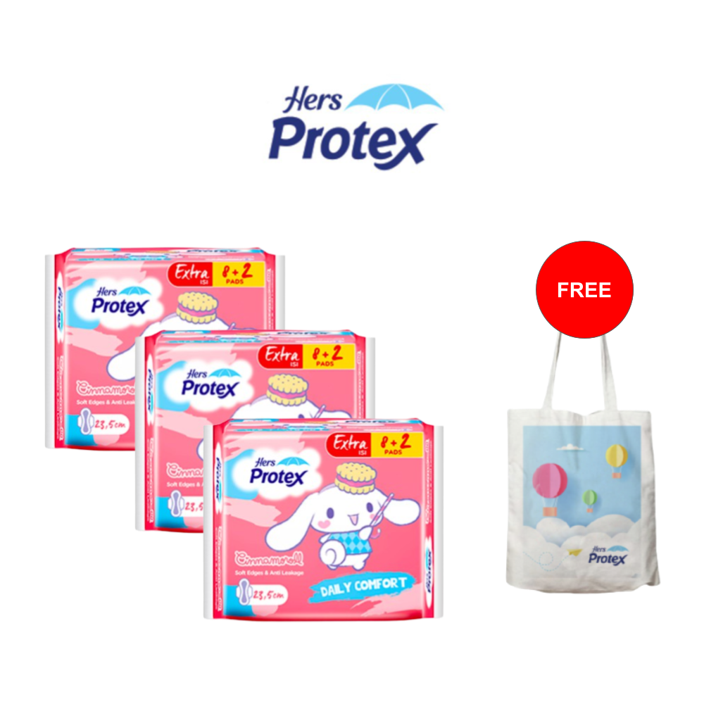 Jual Hers Protex Cinnamoroll Daily Comfort Bag 8 2 Pads X3 Pcs FREE Hers Protex Cinnamoroll