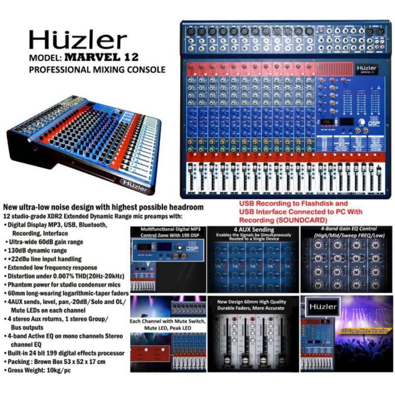 Mixer Huzler Marvel 12 Mixer 12 channel original