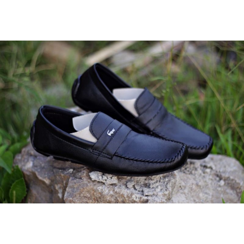 ENOZ X SLIM - Slop Kasual Formal Pria Sepatu Slip On Pansus Cowo Kulit Asli Casual Kerja Formal Santai Murah Terbaru Keren Gaya