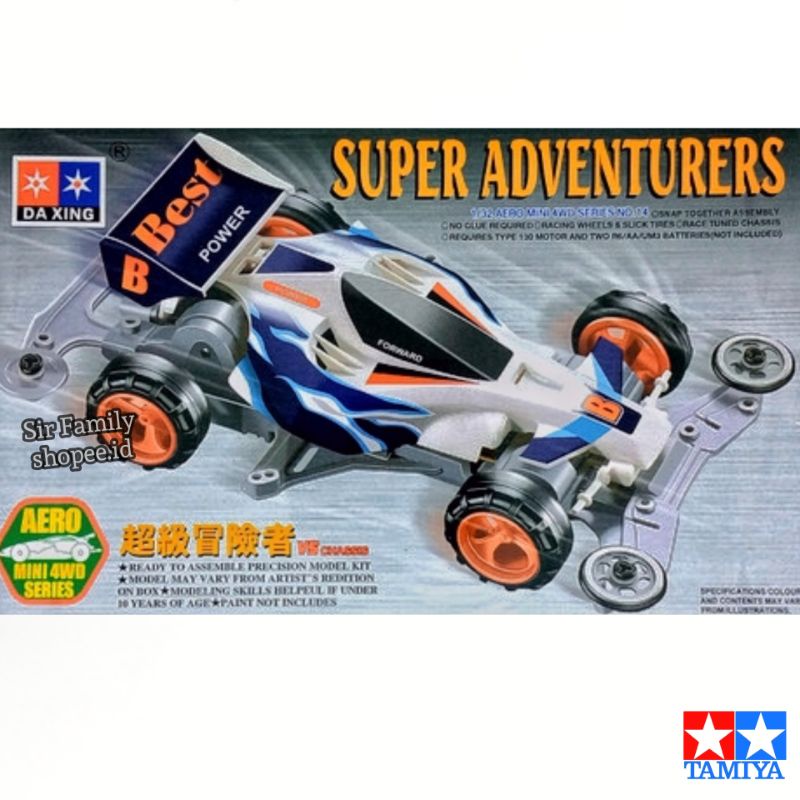 Mainan Mobil Tamiya Mini 4WD _ Hadiah Ulang Tahun Anak Tamiya _ Sudah Termasuk Dinamo Cepat _ Mainan