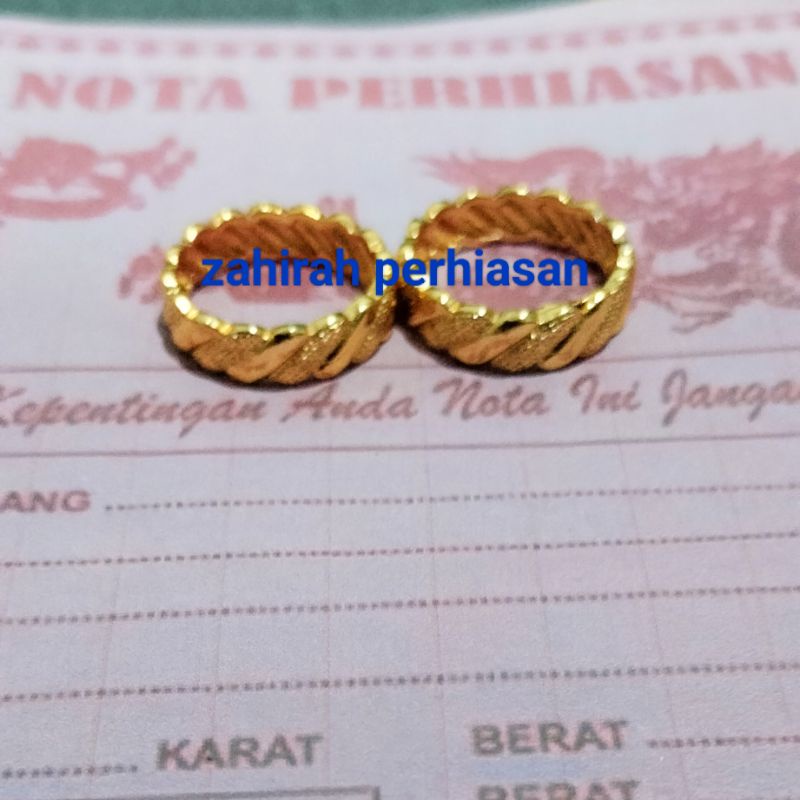 cincin coin motif emas 24k lagi viral